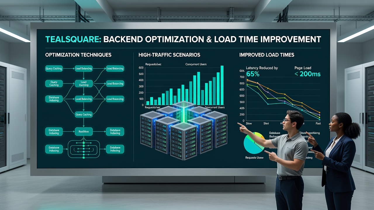 Tealsquare backend architecture diagram illustrating load balancing and asynchronous task handling